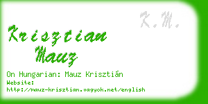 krisztian mauz business card
